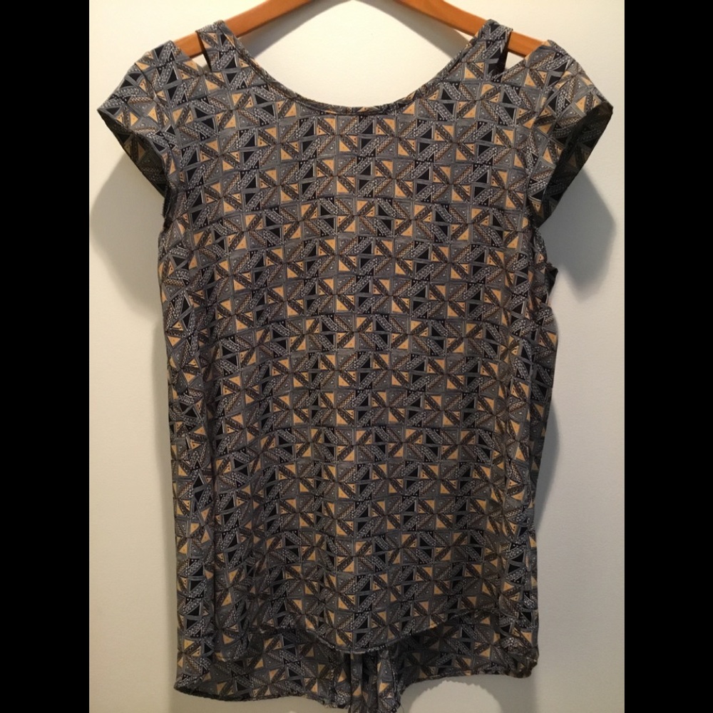 Navy and Gold Top